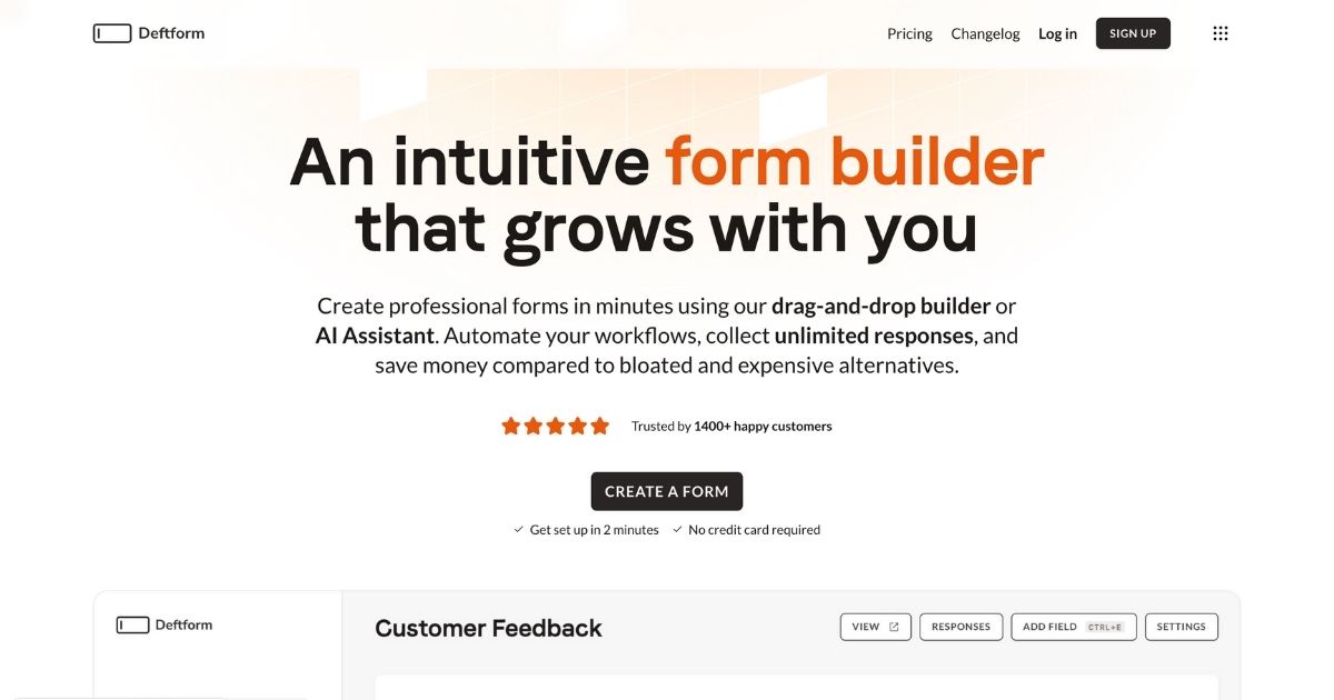 Deftform: Simplified Custom Form Builder