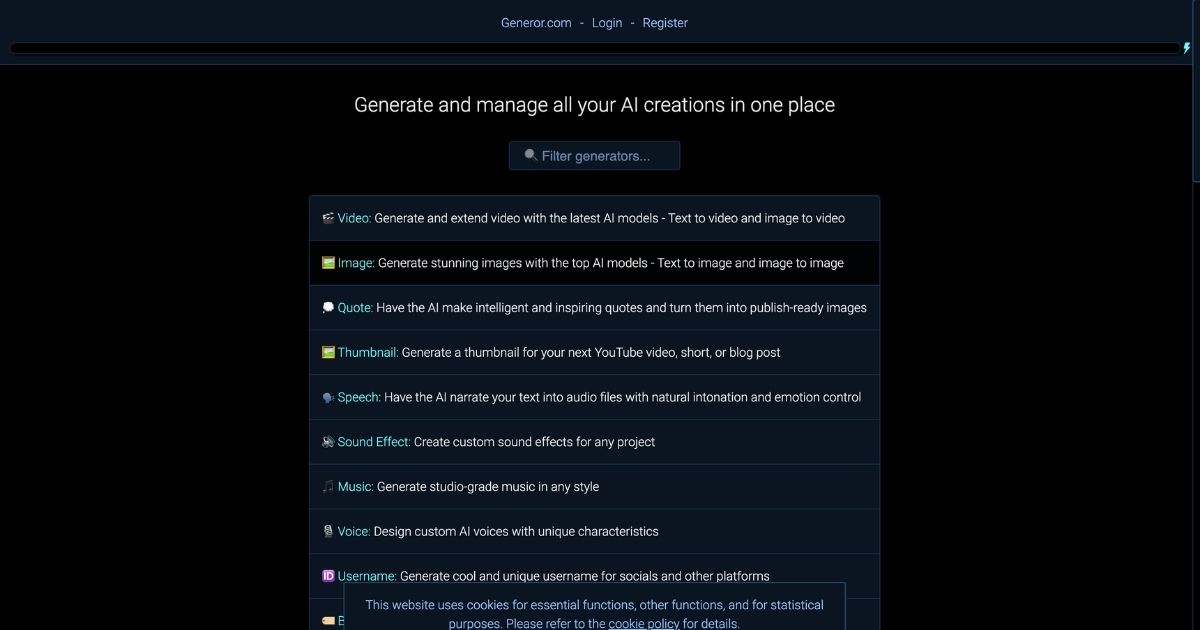 Generor: AI-Powered Content Creation Tool
