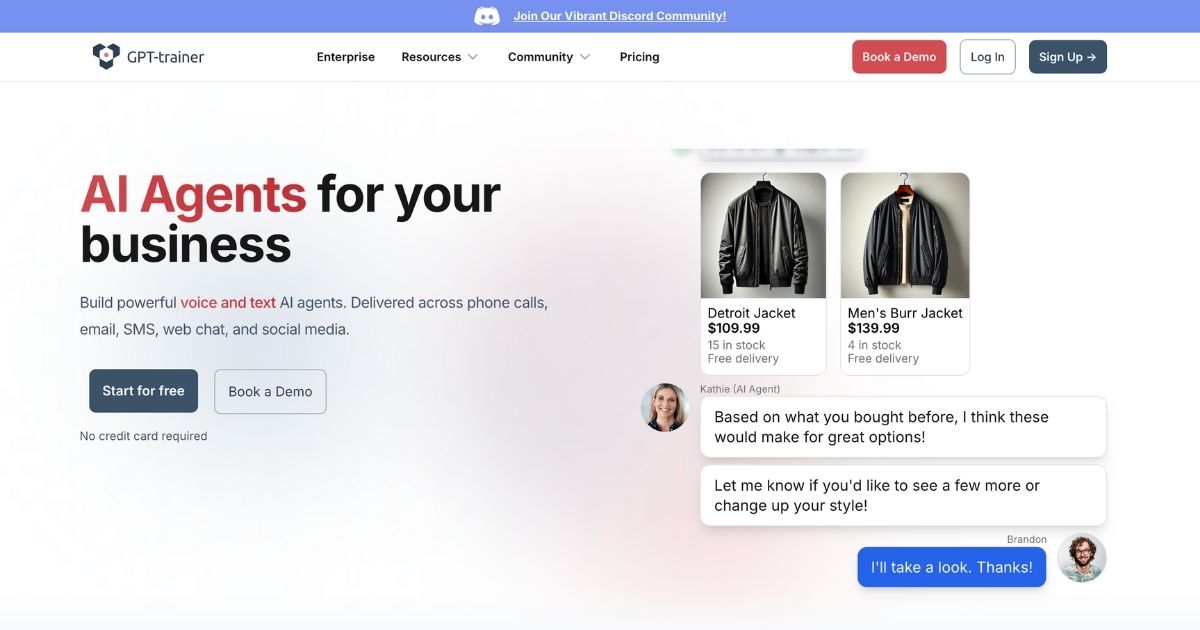GPT-Trainer: AI Omnichannel Customer Interaction
