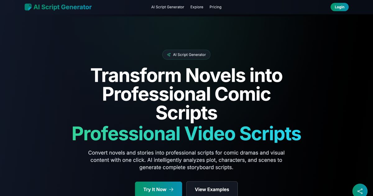 AI Script Generator: Convert Novels to Comic Scripts