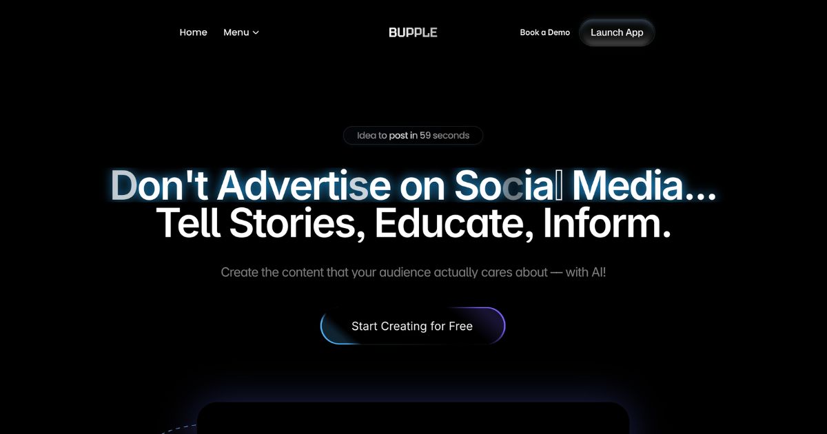 Bupple: AI-Powered Social Media Content Creation