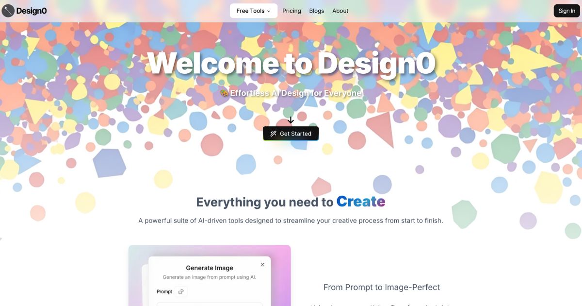 Design0: AI-Powered Image Generation Tool