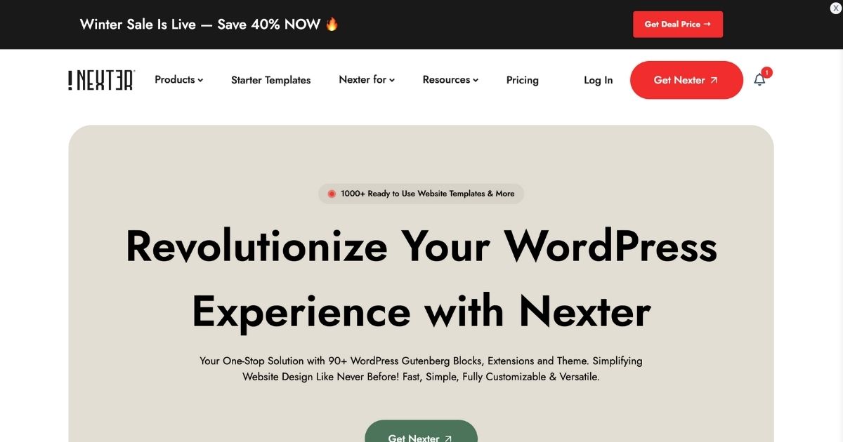 NexterWP Toolkit: Streamline WordPress Website Creation
