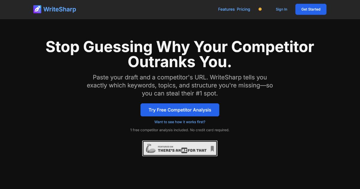 WriteSharp: AI-Powered Content Optimization Platform