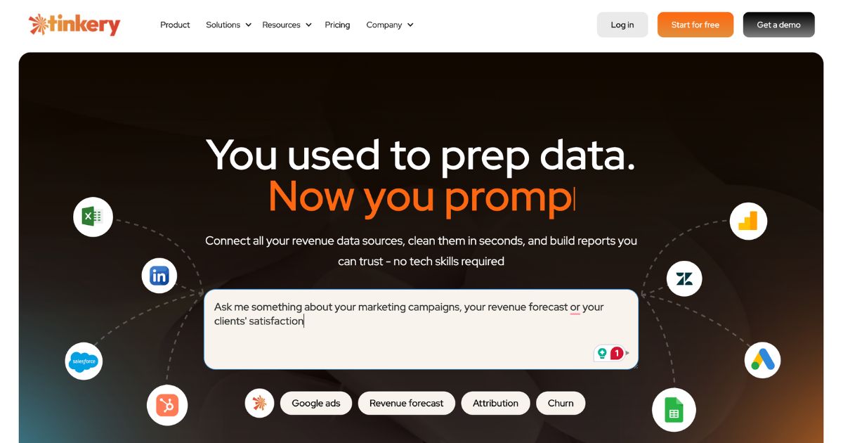 Tinkery: Centralize, Clean, Analyze Revenue Data