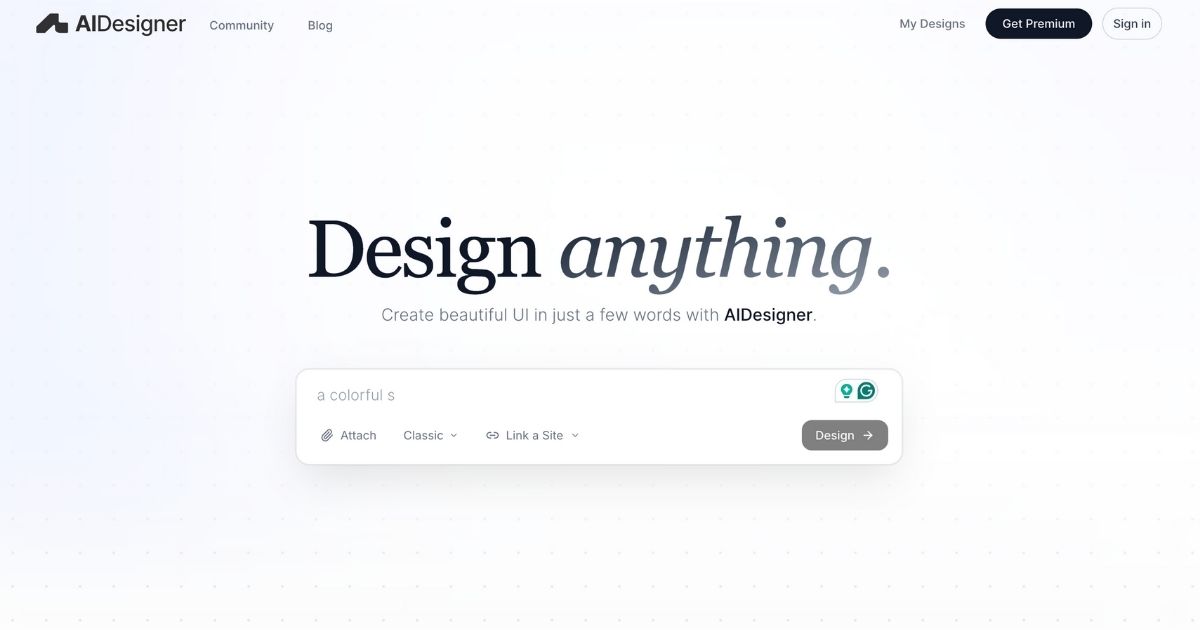 AIDesigner: AI-Powered UI Design Tool