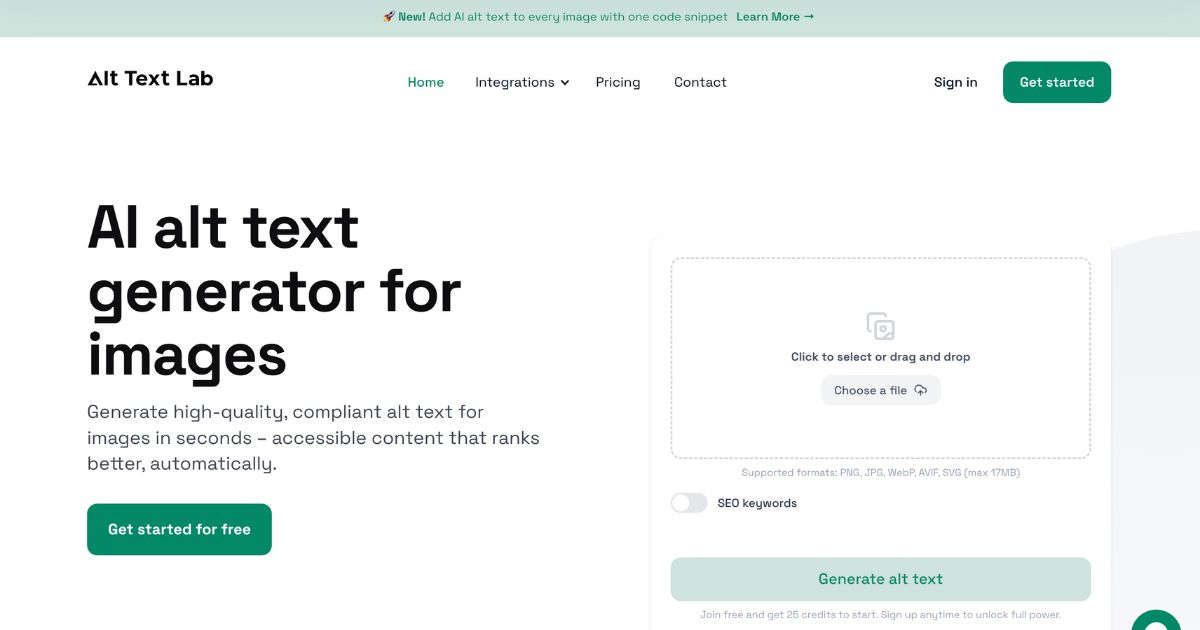 AltTextLab: AI Image Alt Text Optimization