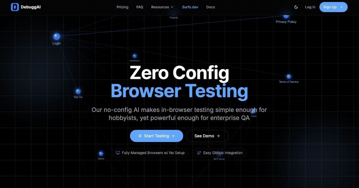DebuggAI: Automating End-to-End Browser Testing