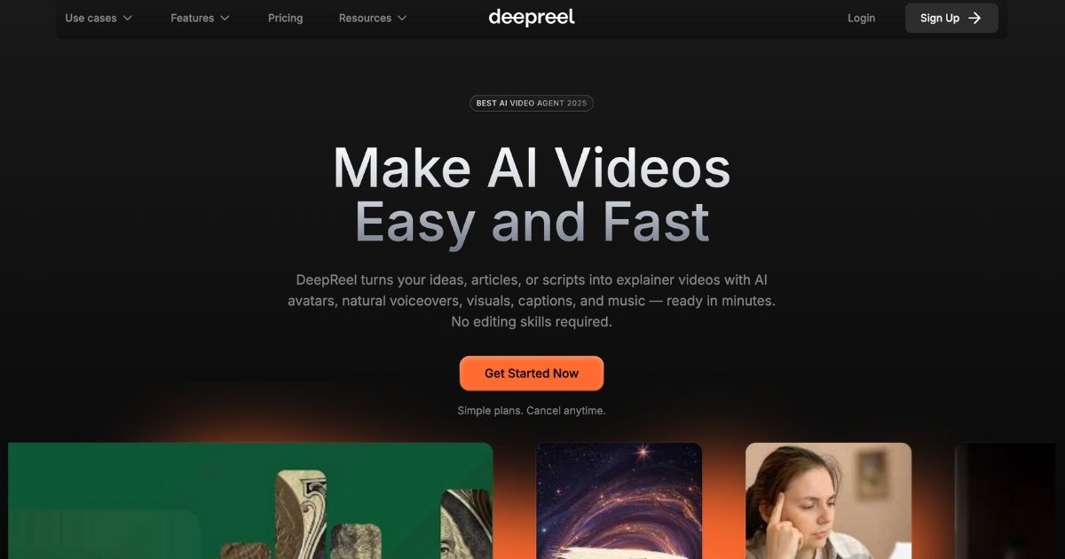 DeepReel: AI-Powered Video Creation Platform