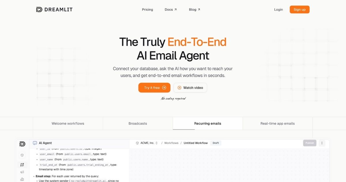 Dreamlit AI: AI-Powered Email Workflow Automation