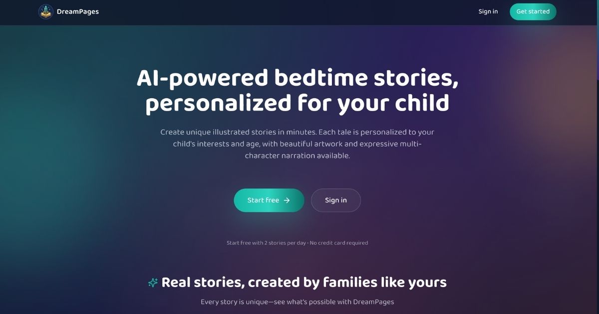 DreamPages: AI-Powered Personalized Bedtime Stories