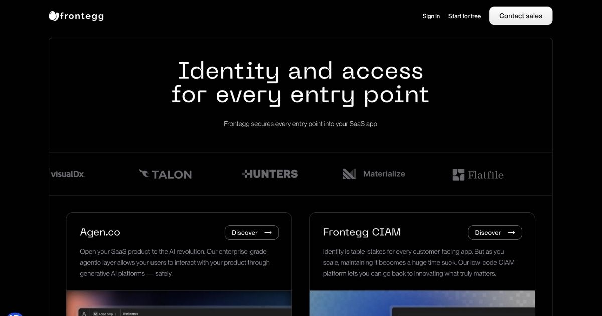 Frontegg: Streamlined CIAM Platform for SaaS