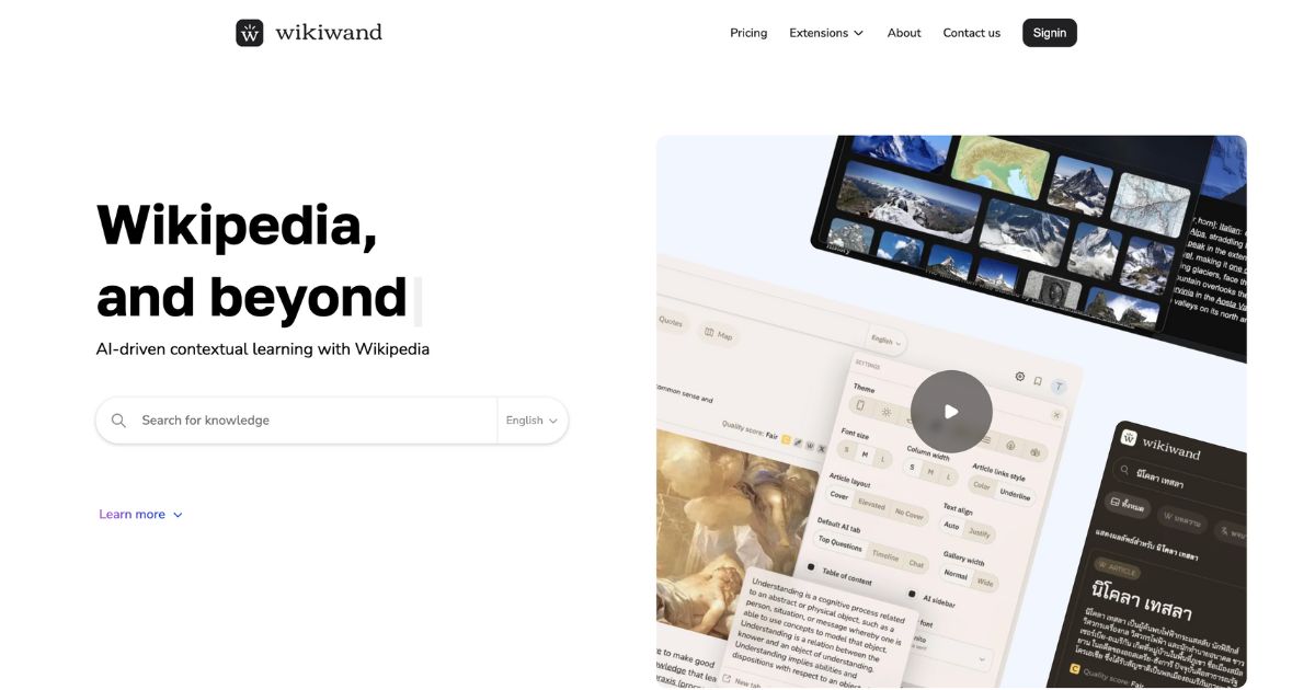 Wikiwand: AI-Powered Wikipedia Enhancement