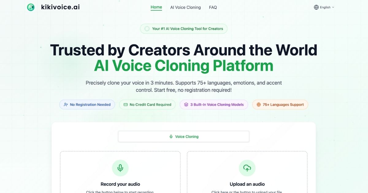 KikiVoice: AI Voice Cloning Platform