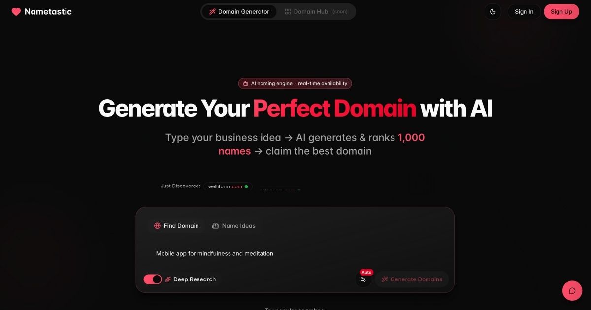 Nametastic: AI-Powered Brand Name Generator