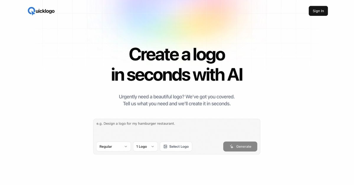 QuickLogo Design: AI-Powered Logo Generation