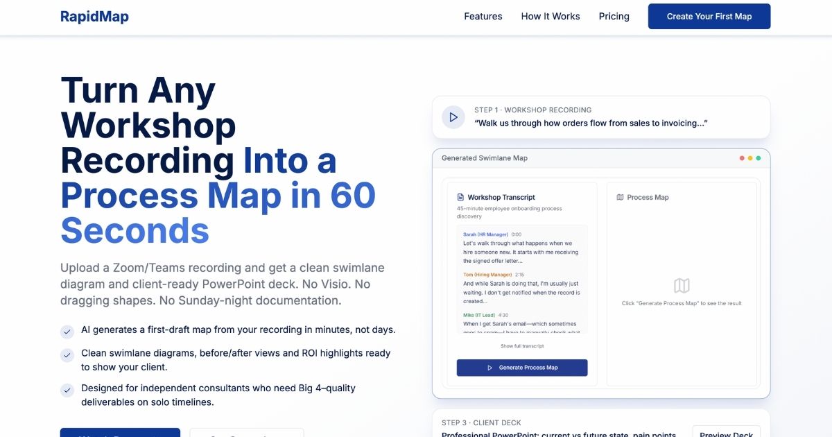 RapidMap: AI-Powered Process Mapping Solution