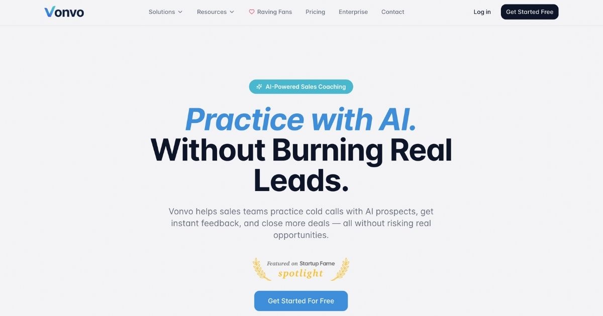 Vonvo: AI Sales Training with Simulation