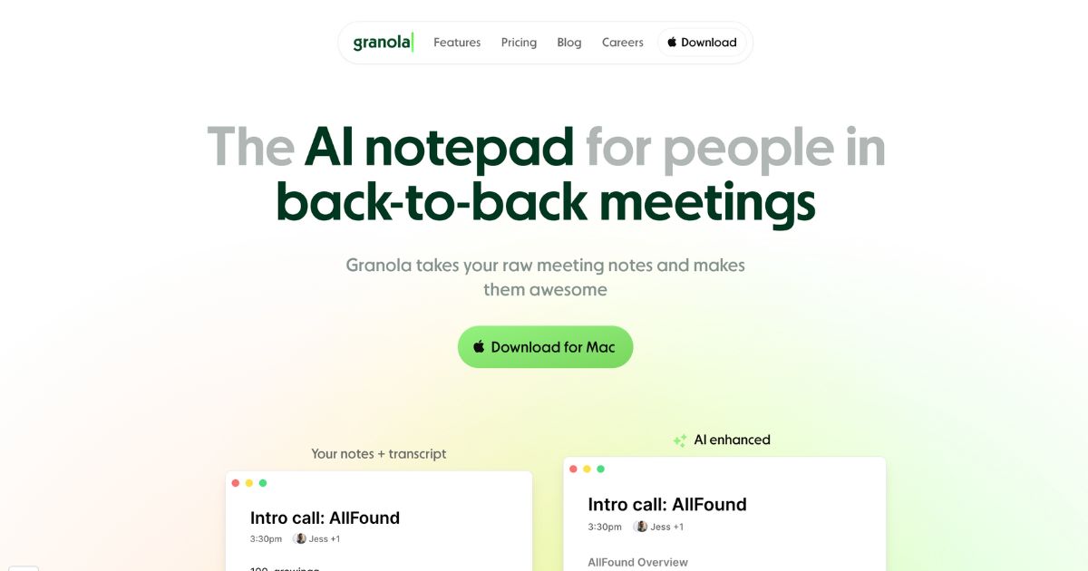 Granola AI Notepad Streamlines Meeting Transcription