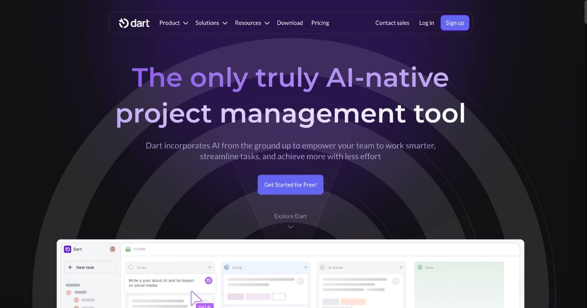 Dart: AI-Powered Project Management Efficiency