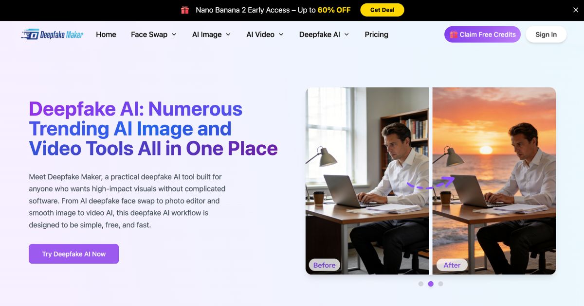 Deepfake Maker: Realistic Face Swap Tool