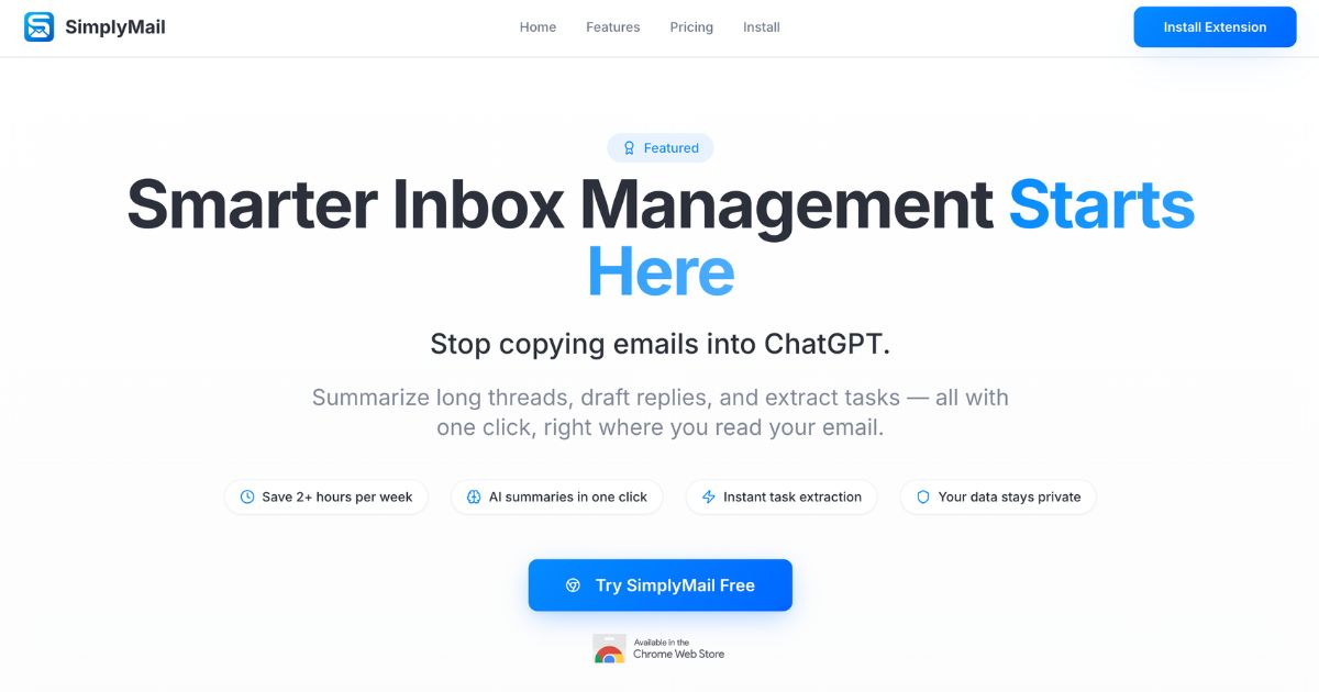 SimplyMail: AI-Powered Email Assistant for Efficiency