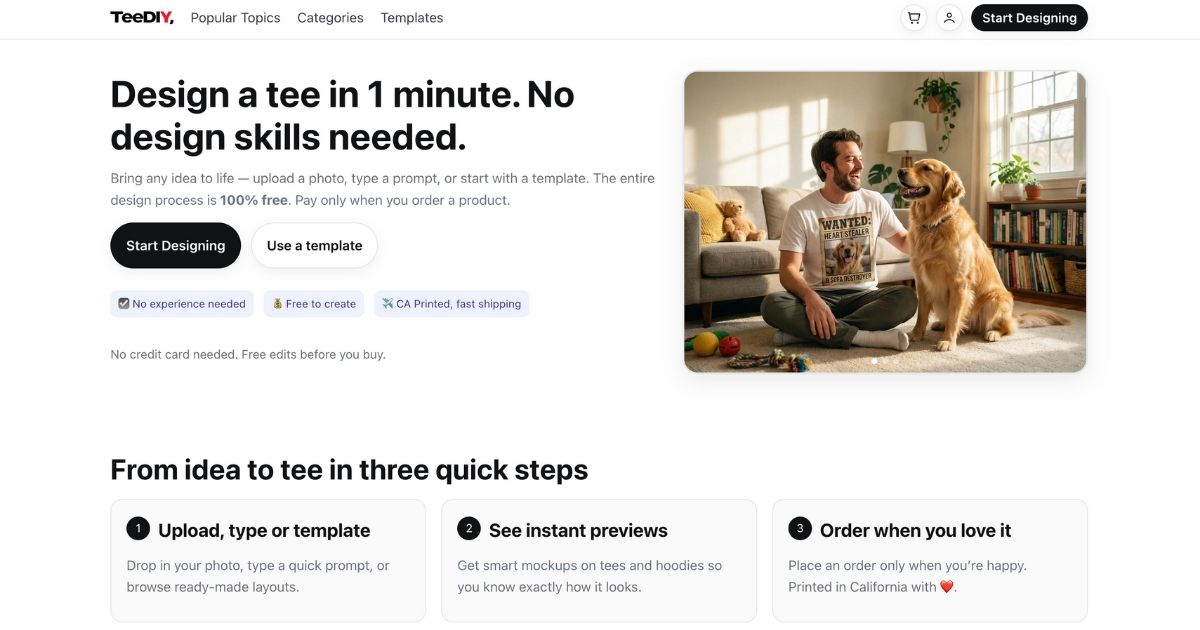 TeeDIY: Design Custom Apparel Easily