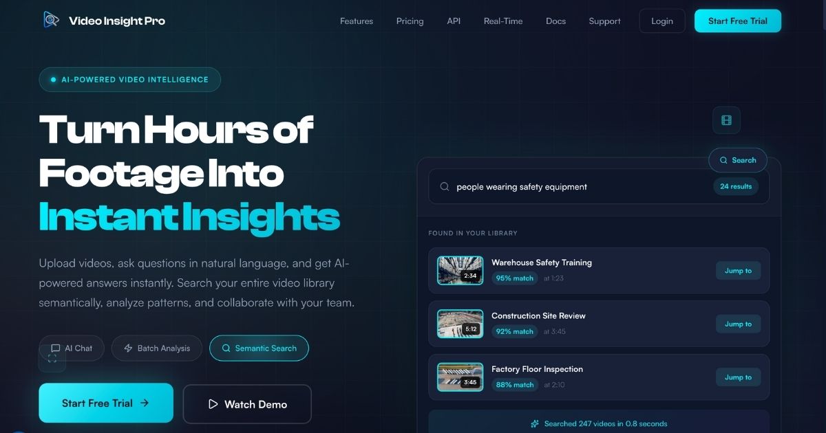 video insight pro: AI-Powered Video Analysis
