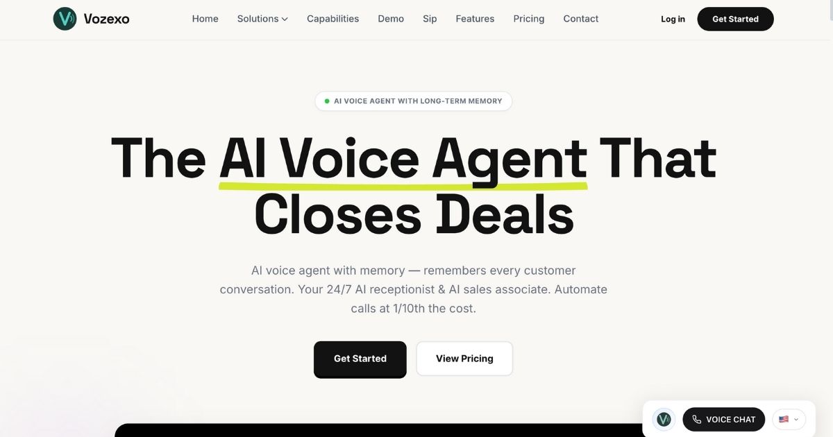 Vozexo: AI Virtual Receptionist & Sales Assistant