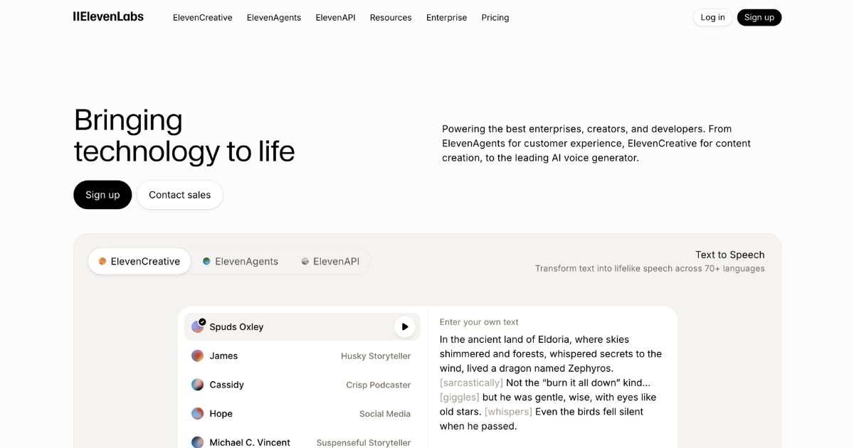ElevenLabs: AI-Powered Voice Generation Platform
