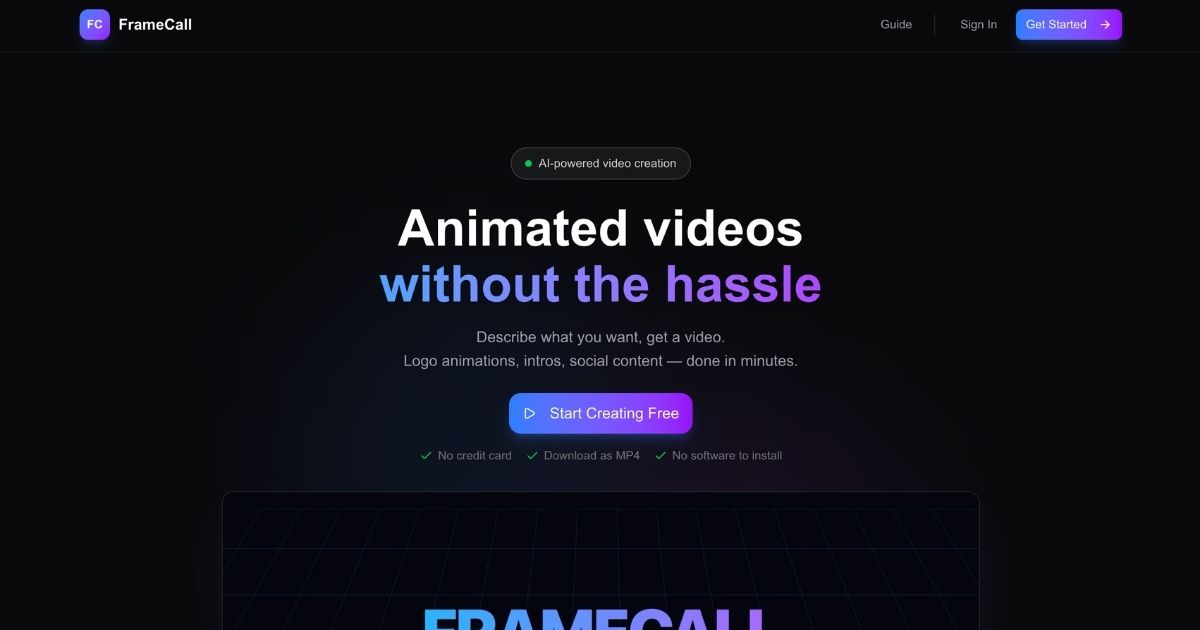 FrameCall: AI Video Creation Simplified