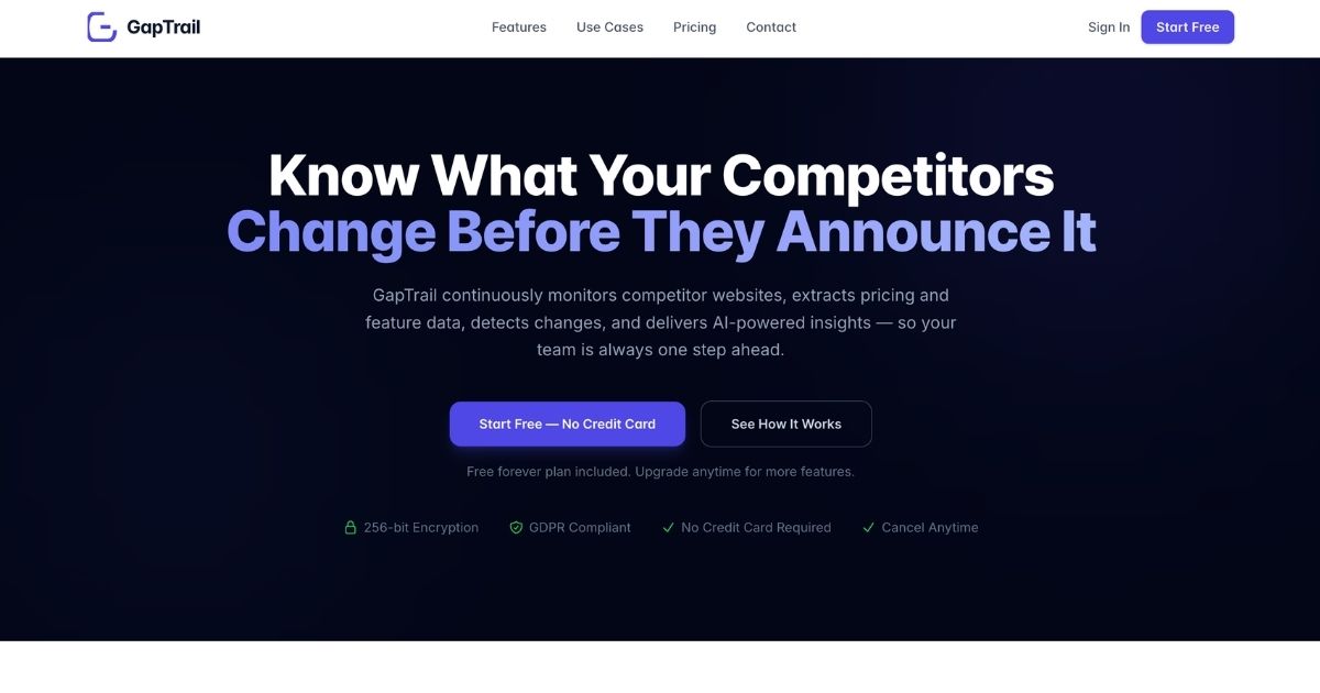 GapTrail: Automated Competitive Intelligence & Analysis