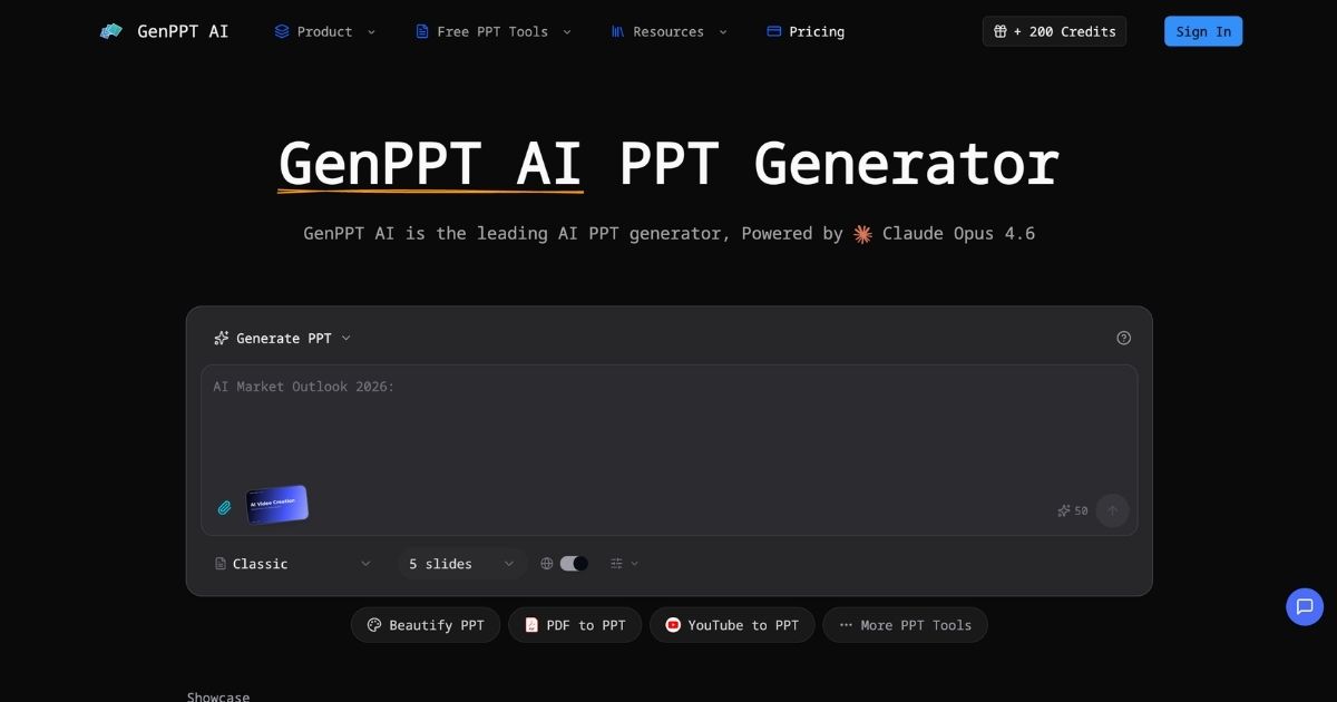 GenPPT AI: AI-Powered Presentation Tool