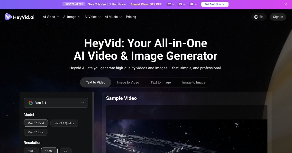 HeyVid AI: AI-Powered Multimedia Content Creation