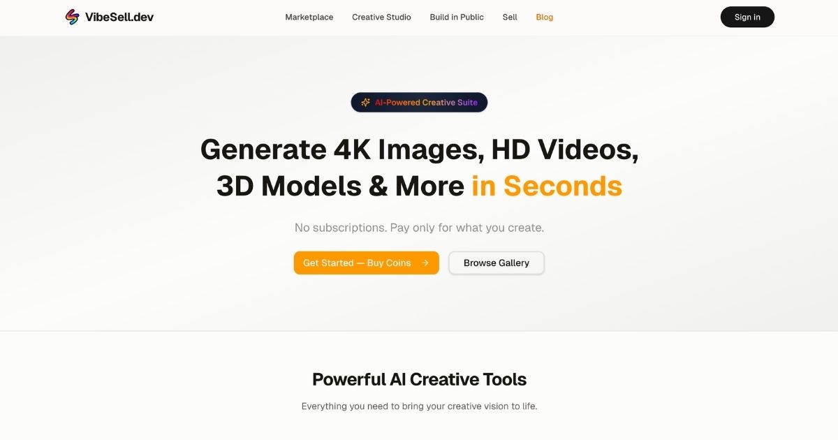 VibeSell: AI-Driven Content Creation Platform