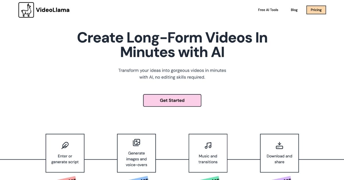 VideoLlama: AI-Powered Long-Form Video Creation