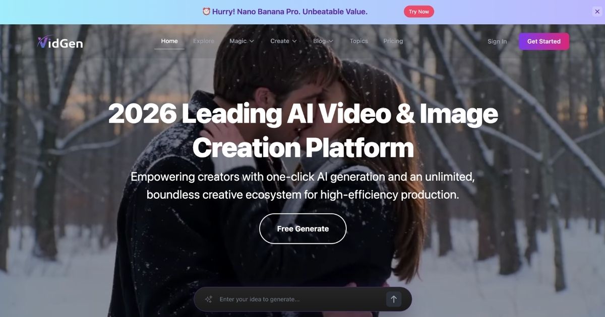 VidGen: AI Tool for Effortless Content Creation