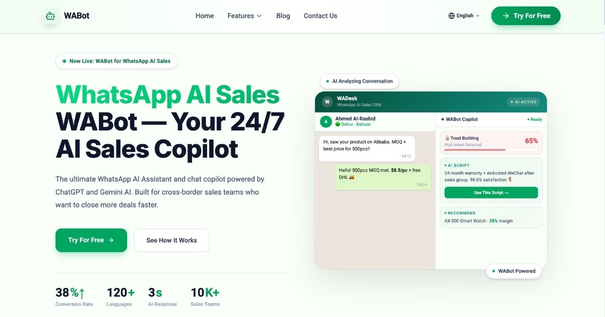 WABot: AI-Powered Sales Enhancement Tool