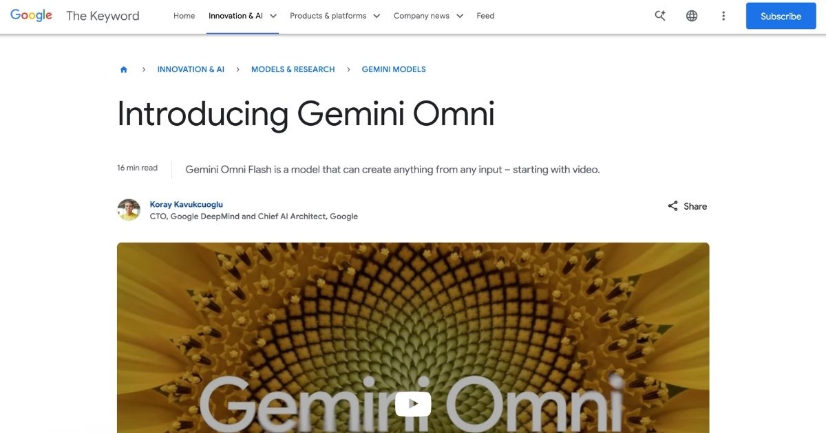 Gemini Omni: AI Video Generation Platform