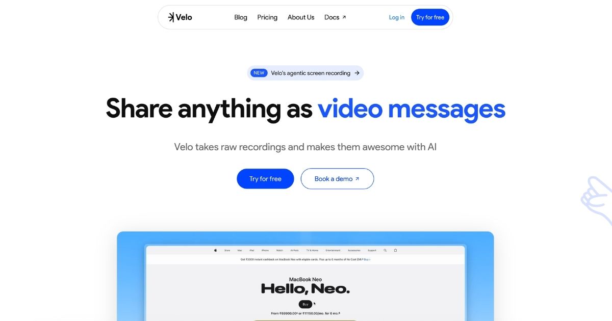 Velo: AI-Powered Video Messaging Platform