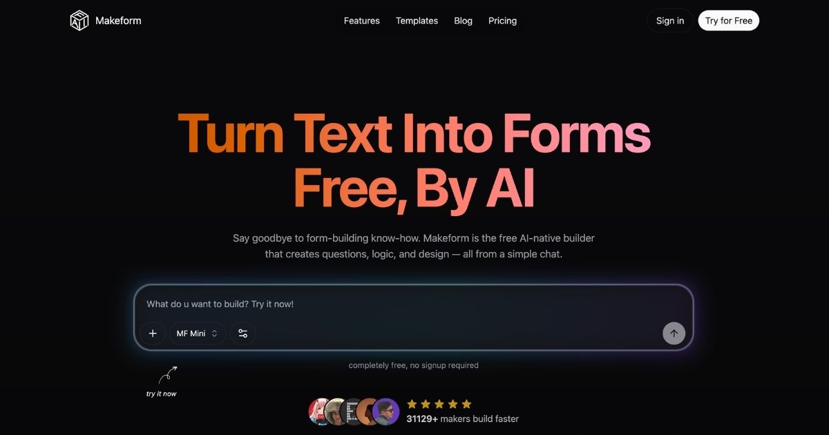 Makeform: AI-Powered Form Builder Streamlines Data Collection