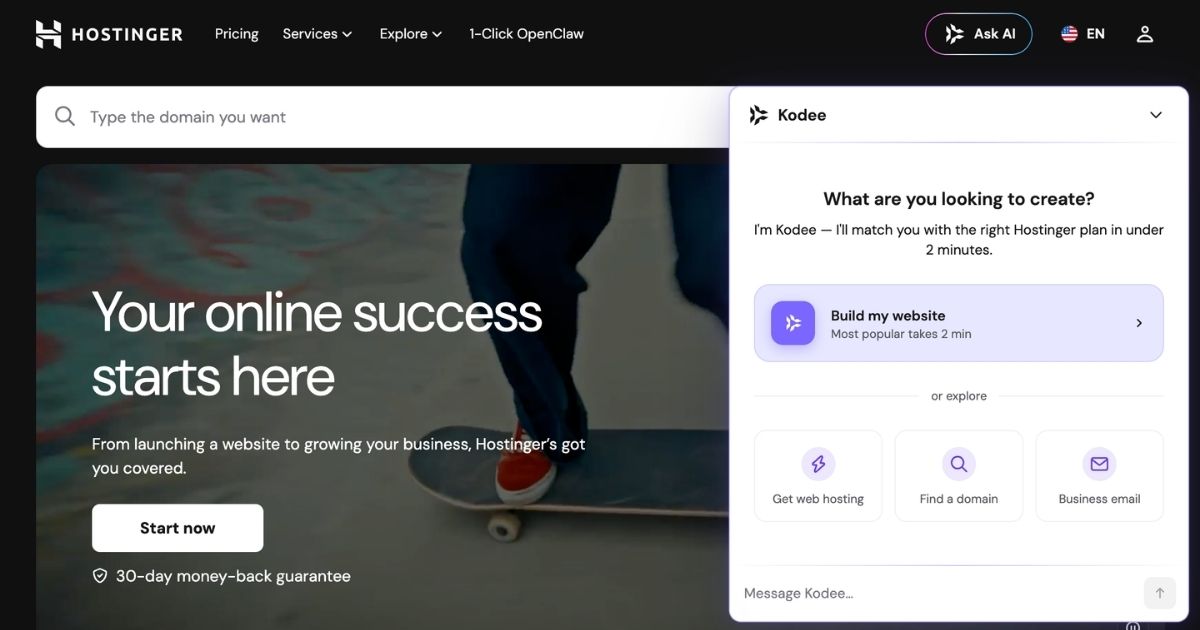 Hostinger: Affordable Web Hosting with AI