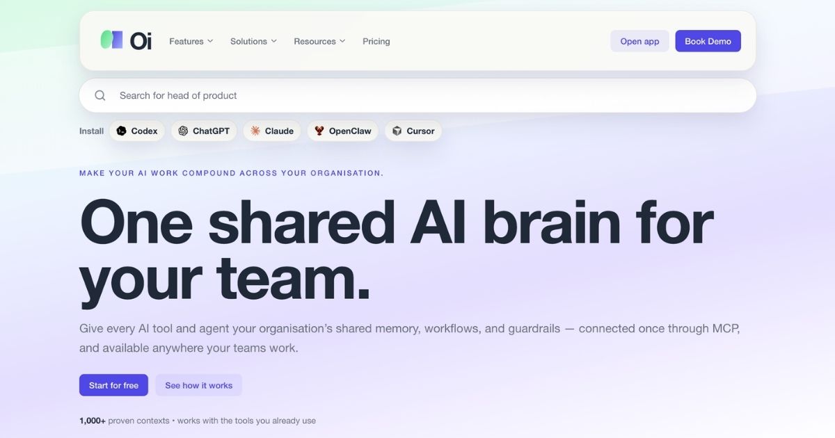 Oi: Business Intelligence & AI Workflow Unifier