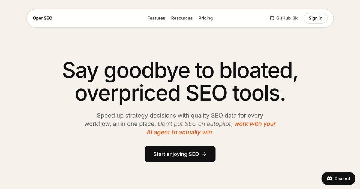 OpenSEO: Open-source SEO Platform with AI Integration