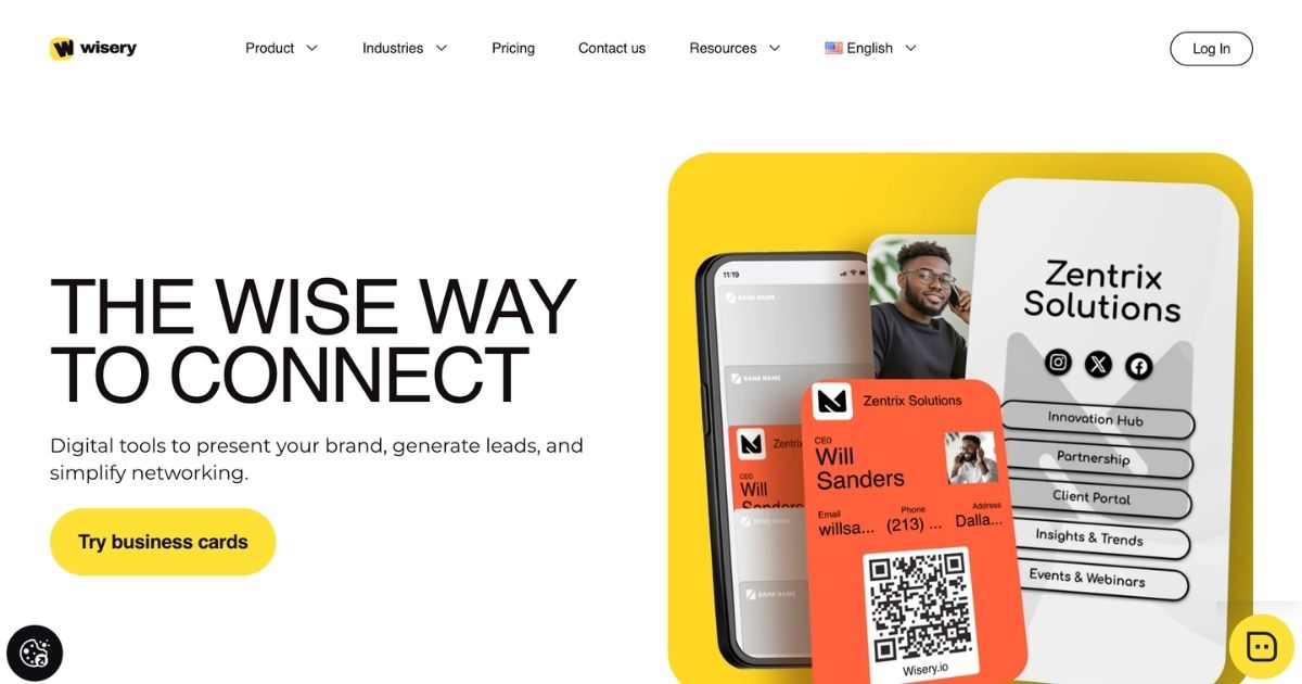 Wisery: Streamline Networking with Digital Cards