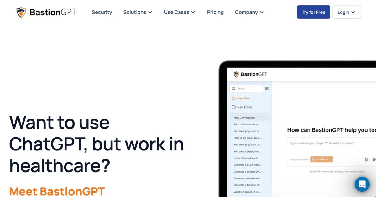 BastionGPT: Healthcare AI for Compliance & Documentation