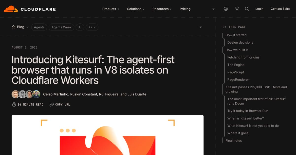 Kitesurf Efficient AI Browser Engine