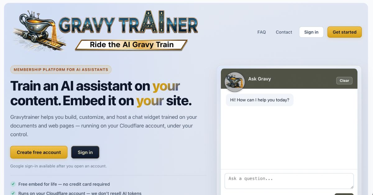 GravyTrainer: Build Custom AI Chatbots
