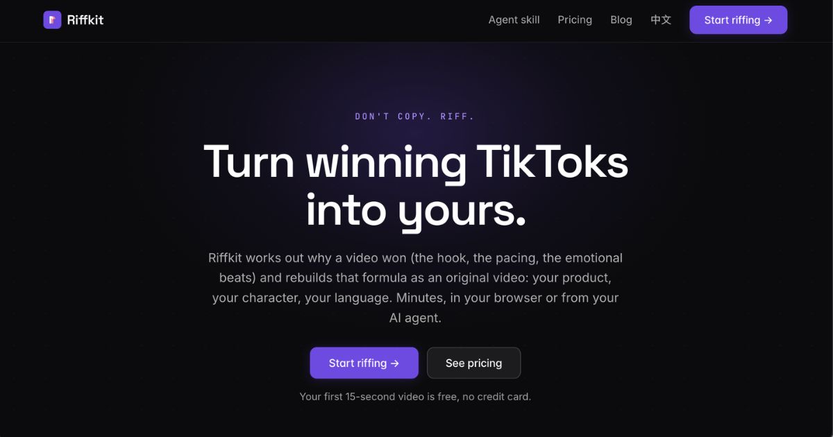 Riffkit: Formula-based Short Video Production