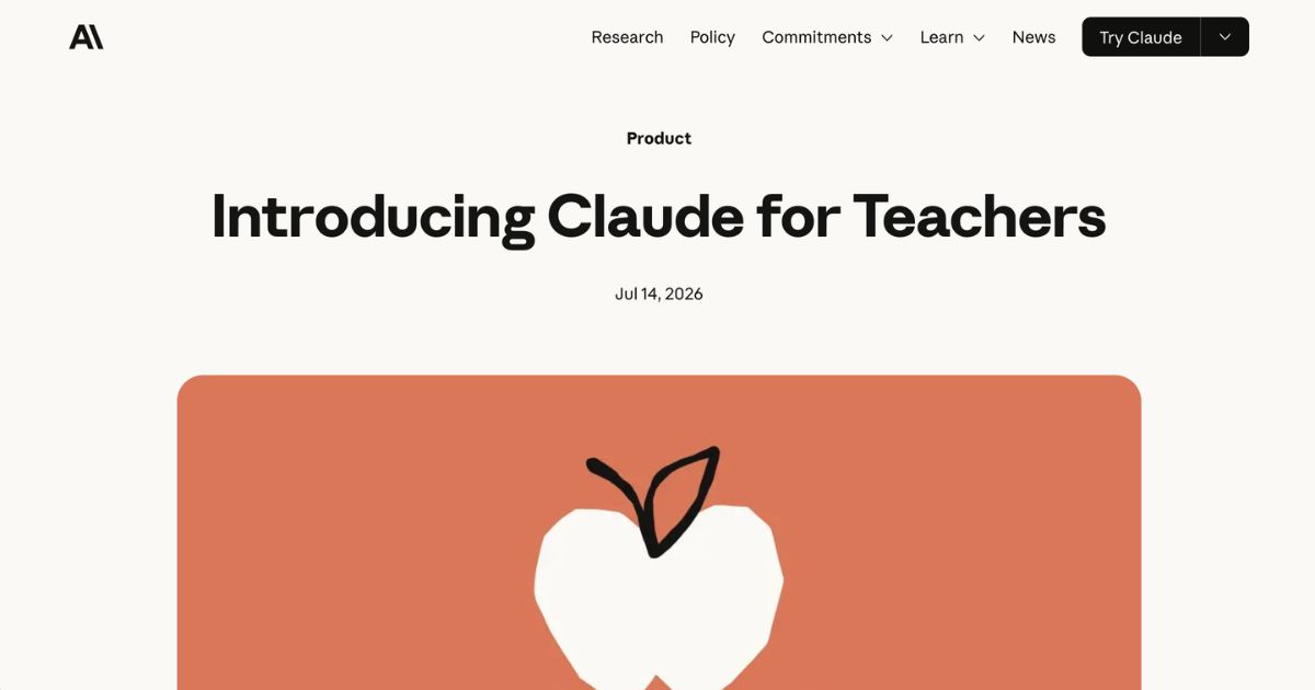 Claude for Teachers: AI Tool for K-12 Educators